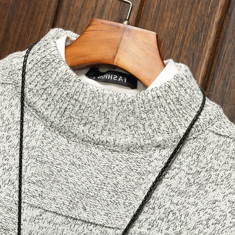 Men's Checkered Long Sleeve Sweater in 4 Colors M-5XL