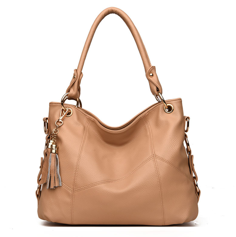 Hand Shoulder Bag with Decorative Tassels