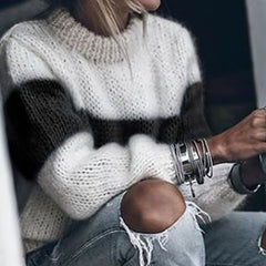 Long Sleeve Mohair Knit Sweater in 5 Colors S-XXXL