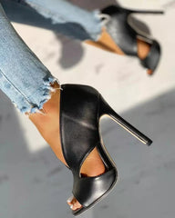 High Heel Open Toe Stilettos in 2 Colors