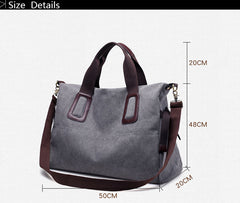 Large Capacity Canvas Hand Shoulder Tote Bag in 5 Colors