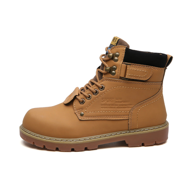 Men's Lined Martin Boots with Round Toe in 3 Colors