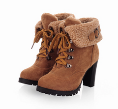 High Heel Suede Ankle Boots in 4 Colors