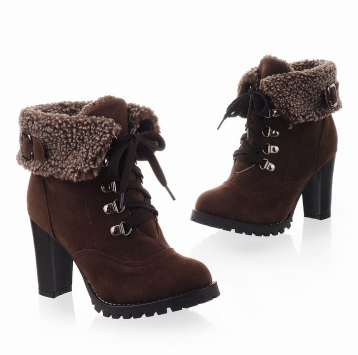 High Heel Suede Ankle Boots in 4 Colors
