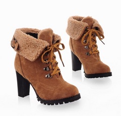 High Heel Suede Ankle Boots in 4 Colors