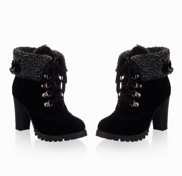 High Heel Suede Ankle Boots in 4 Colors