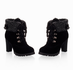 High Heel Suede Ankle Boots in 4 Colors