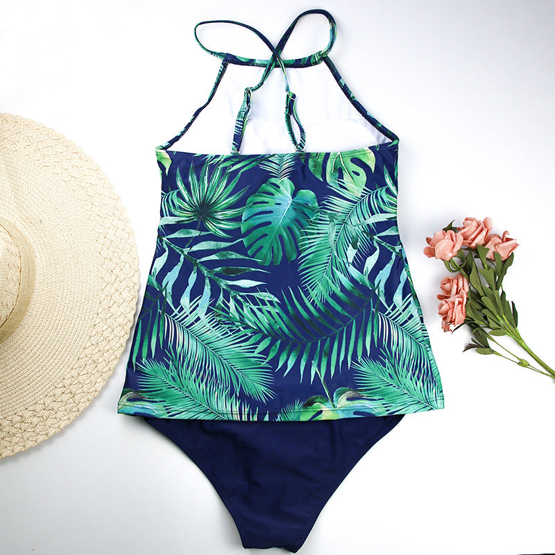 Tropical Tankini Swimsuit in 3 Patterns M-XXL