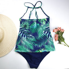 Tropical Tankini Swimsuit in 3 Patterns M-XXL