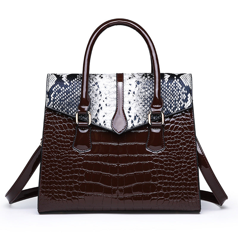 Serpentine Large Capacity Hand Shoulder Bag in 4 Colors