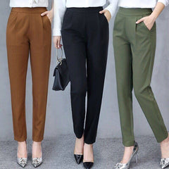 Slim Fit Pleated Pants with Pockets