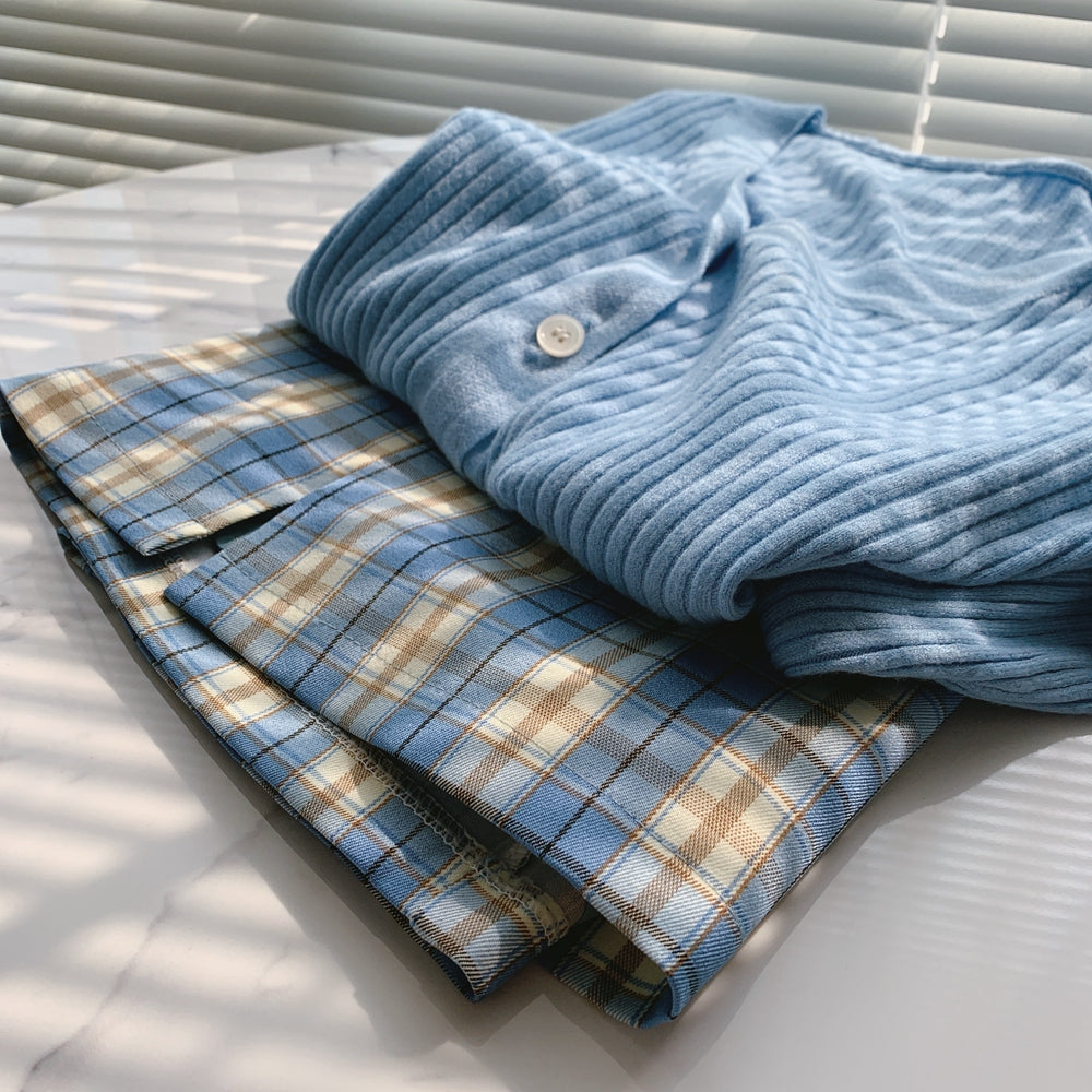 Knit Cardigan with Buttons and Long Sleeves in 12 Colors S-L