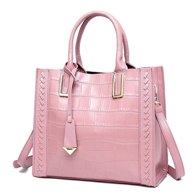 Leather Crocodile Pattern Handbag in 6 Colors