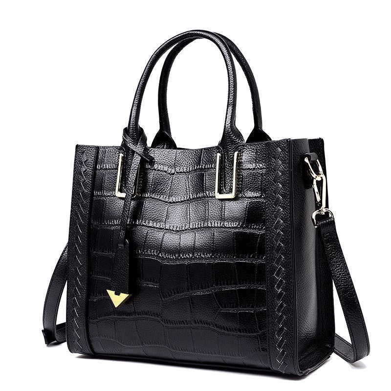 Leather Crocodile Pattern Handbag in 6 Colors