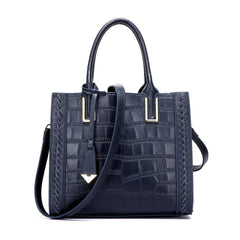 Leather Crocodile Pattern Handbag in 6 Colors