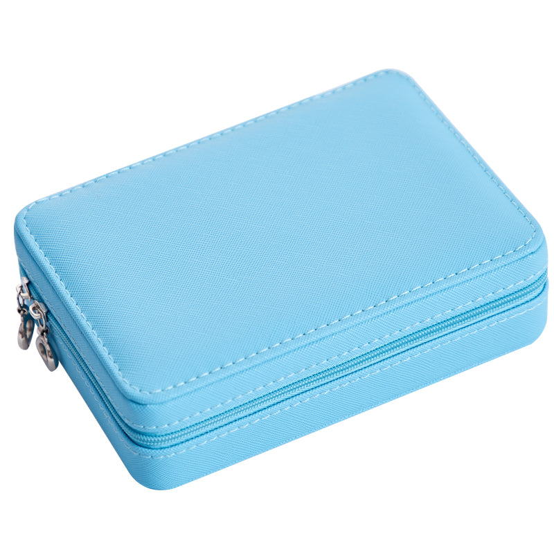 Leather Jewelry Box with Mirror in 4 Colors
