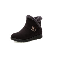 Low Heel Plush Ankle Boots in 3 Colors
