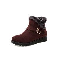 Low Heel Plush Ankle Boots in 3 Colors