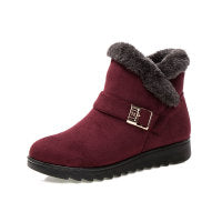 Low Heel Plush Ankle Boots in 3 Colors