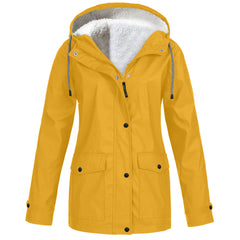 Fleece-Lined Hooded Zippered Jacket in 12 Colors S-5XL