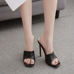 Open Toe High Heel Shoes in 2 Colors