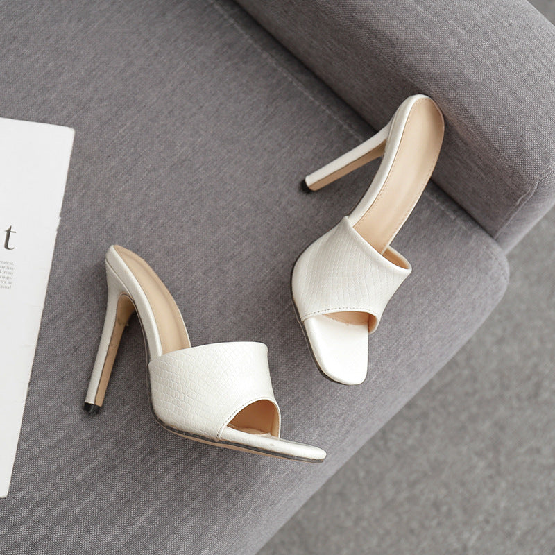 Open Toe High Heel Shoes in 2 Colors