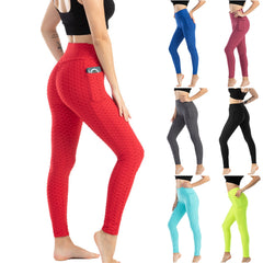 High Stretch Hip-Lifting Slim Fit Leggings with Pocket in 8 Colors S-XL