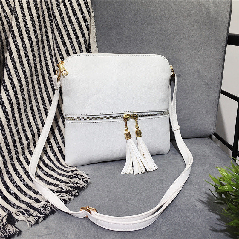 Shoulder Messenger Bag with Tassels in 8 Colors