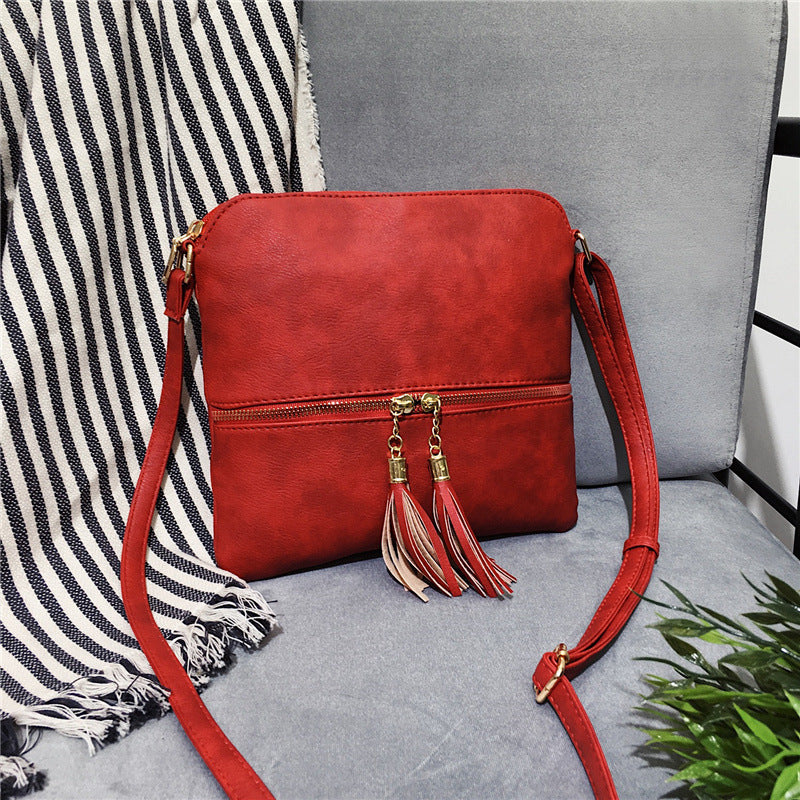 Shoulder Messenger Bag with Tassels in 8 Colors