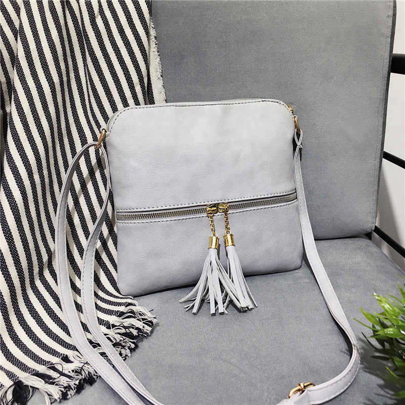 Shoulder Messenger Bag with Tassels in 8 Colors