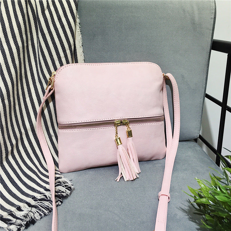 Shoulder Messenger Bag with Tassels in 8 Colors