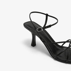 Short Stiletto Heel Strap Sandals in 2 Colors