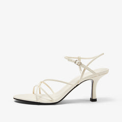 Short Stiletto Heel Strap Sandals in 2 Colors
