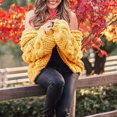 Hooded Twist Knit Cardigan Jacket in 5 Colors S-XL