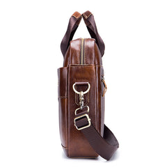 Sac bandoulière en cuir pour ordinateur portable pour homme, 2 couleurs