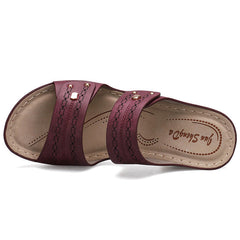 Thick Heel Leather Sandals in 3 Colors