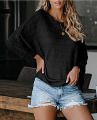 Pullover Crew Neck Knit Sweater in 5 Colors S-XL