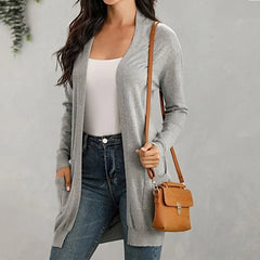 Long Sleeve Knit Cardigan with Pockets in 5 Colors S-XL