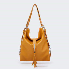 PU Leather Shoulder Bag with Tassel in 9 Colors
