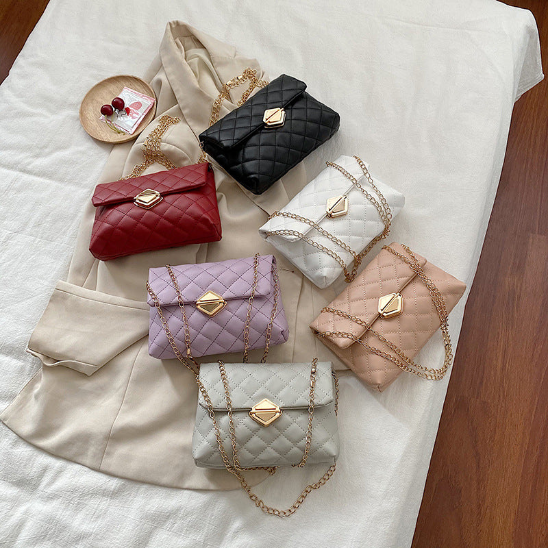 Crossbody Fashion Bag with Chain Shoulder Strap in 6 Colors