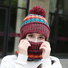 Pom Pom Toque with Matching Neck Warmer
