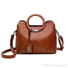 Oil Wax Leather Hand Messenger Bag in 3 Colors