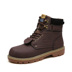 Men's Lined Martin Boots with Round Toe in 3 Colors