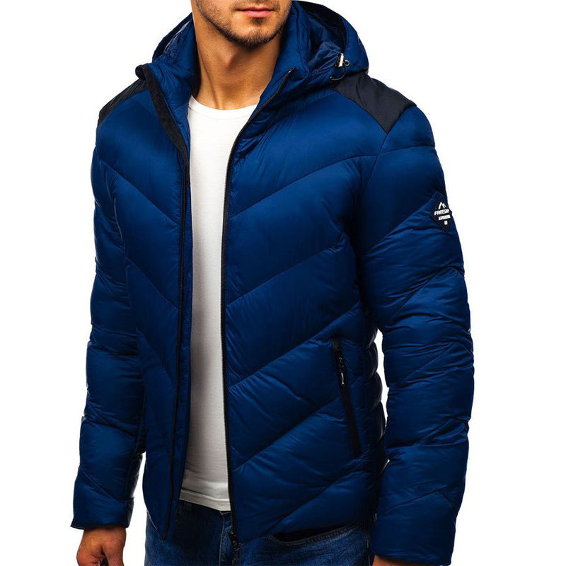 Men's Long Sleeve Hooded Puffer Jacket