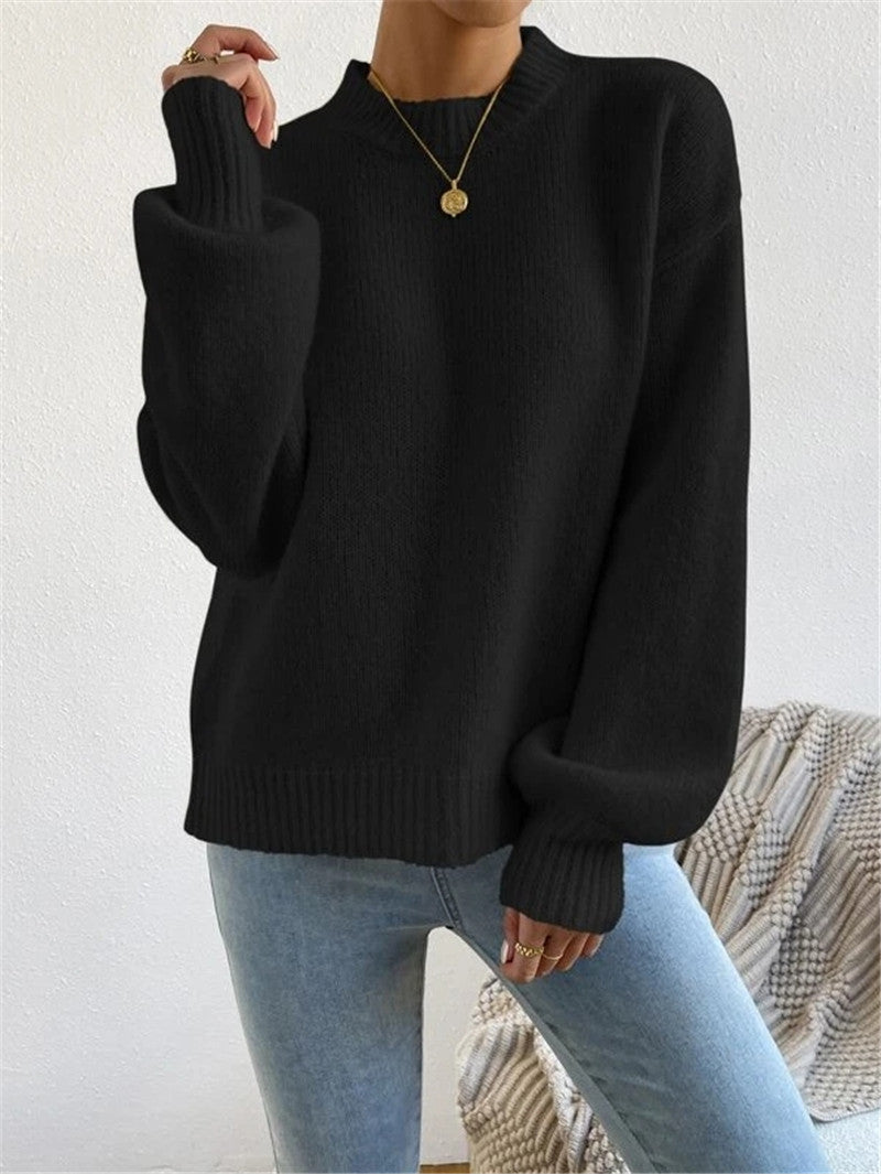 Mock Neck Long Sleeve Sweater