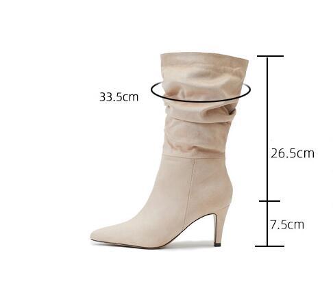 Suede Pointed Toe Stiletto Boots