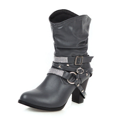 Fashion Martin Boots with Rhinestones in 5 Colors