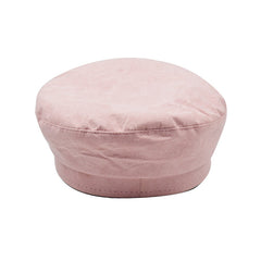 Casquette en velours de daim avec bord et dessus plat en 3 couleurs