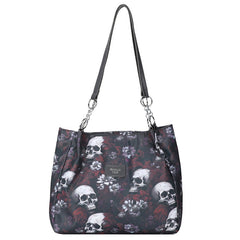 Large Capacity Skull Print Shoulder Bag