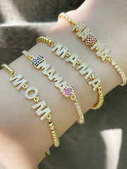 Colorful Rhinestone Bear Bracelets